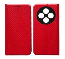 Чехол-книжка Carbon for Xiaomi Redmi 14C/А4/Poco C75 Red mag-2000001607299145917