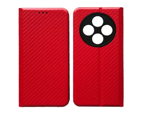 Чехол-книжка Carbon for Xiaomi Redmi 14C/А4/Poco C75 Red mag-2000001607299145917