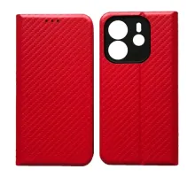 Чехол-книжка Carbon for Xiaomi Redmi Note 14 4G EU Red mag-2000001607350145318