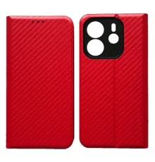 Чехол-книжка Carbon for Xiaomi Redmi Note 14 4G EU Red mag-2000001607350145318