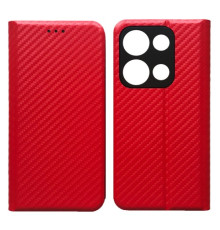 Чехол-книжка Carbon for Xiaomi Redmi Note 14S Red mag-2000001607398140201