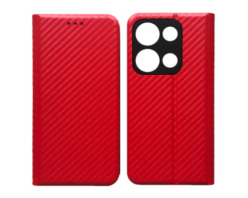 Чехол-книжка Carbon for Xiaomi Redmi Note 14S Red mag-2000001607398140201