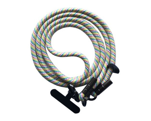 Шнурок LONG (150см) 8mm з карабіном + тримач для чохлів (універсальний) Yellow mix mag-2000001613672140066