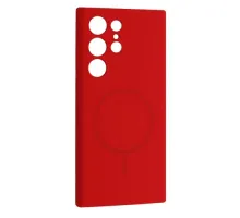 Чохол Silicone Case luxury+MagSafe for Samsung S24 Ultra Red mag-2000001625934144530