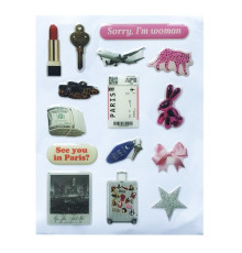 Набір наклейок 3D STICKERS Fashin style 3 mag-2000001626061142125