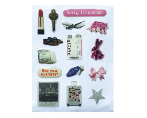 Набір наклейок 3D STICKERS Fashin style 3 mag-2000001626061142125