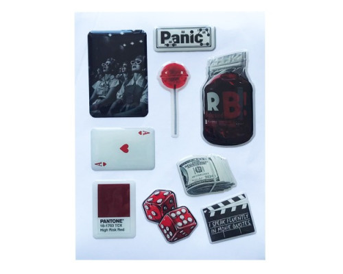 Набір наклейок 3D STICKERS Fashin style 16 mag-2000001626269142145