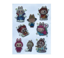 Набір наклейок 3D STICKERS Labubu 7 mag-2000001626979142444