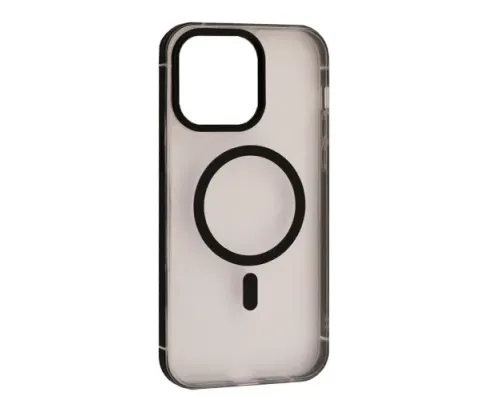 Чохол DULERO Metal Clear MagSafe Case for iPhone 15 Pro Black mag-2000001635858143613