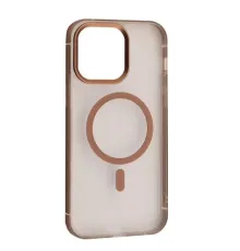 Чохол DULERO Metal Clear MagSafe Case for iPhone 14 Pro Max Gold mag-2000001635803143608