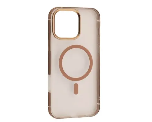 Чохол DULERO Metal Clear MagSafe Case for iPhone 16 Pro Max Gold mag-2000001635964143624