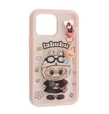 Чохол LABUBU (з брелком) for iPhone 11 Pro Pink mag-2000001637647143876