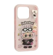 Чохол LABUBU (з брелком) for iPhone 16 Pro Max Pink mag-2000001638347143946