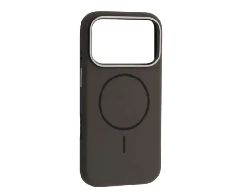 Чохол Liquid Silicone Case Metal Camera MagSafe для iPhone 17 Pro Max Gray mag-2000001638460144118