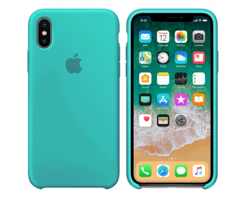 Чохол Silicone case for iPhone X/XS (21) azure mag-200000089510912209