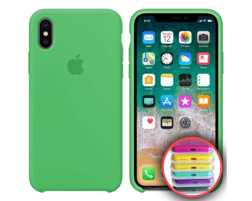 Чохол Silicone Case Full Copy for iPhone X/XS (50) spearmint mag-20000010316673370