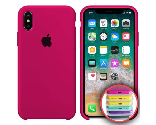 Чохол Silicone Case Full Copy for iPhone XR (47) hot pink mag-2000001031964141816