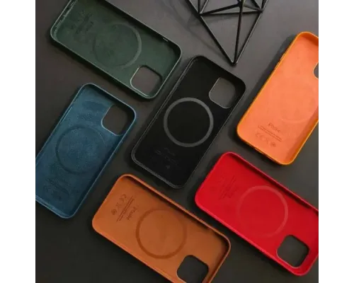 Чохол Leather Case with MagSafe for iPhone 12/12Pro Saddle Brown mag-2000001258309144180