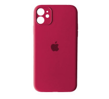 Чохол Silicone Case Full Camera Copy for iPhone 12 (36) rose red mag-2000001266359132639