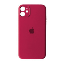 Чохол Silicone Case Full Camera Copy for iPhone 12 (36) rose red mag-2000001266359132639