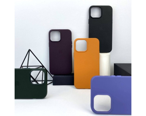 Чохол Original Leather Case with MagSafe for iPhone 14 Plus Orange mag-200000141137713048