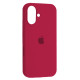 Чохол Silicone Case Full Copy for iPhone 16 (36) rose red mag-200000154092353789