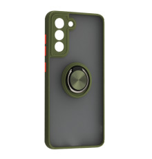 Чохол Gingle Ring Case for Samsung S21 FE (SM-G990) Khaki mag-200000156060055794