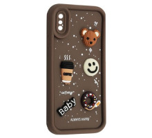 Чохол HAPPY Donut Case for iPhone X/XS Brown mag-2000001561973135214