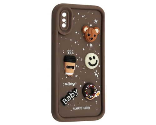 Чохол HAPPY Donut Case for iPhone X/XS Brown mag-2000001561973135214