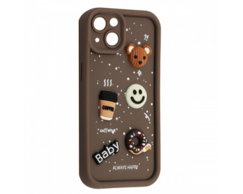 Чохол HAPPY Donut Case for iPhone 14 Brown mag-2000001562574135255
