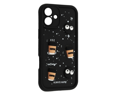 Чохол HAPPY Cookie Case for iPhone 16 Plus Black mag-2000001563014106668