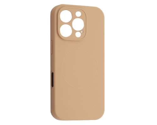 Чохол Silicone Case Full Camera Fine Ring MagSafe for iPhone 16 Pro Max Desert Gold mag-200000158655661925