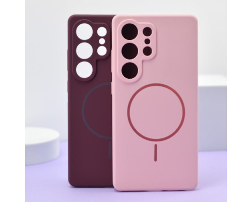 Чохол Silicone Case luxury+MagSafe for Samsung S23 FE Rose Pink mag-2000001594315134103