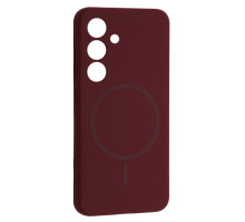 Чохол Silicone Case luxury+MagSafe for Samsung S24 Plum mag-2000001594582134128