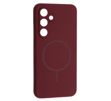 Чохол Silicone Case luxury+MagSafe for Samsung S25 Plum mag-2000001594766134144