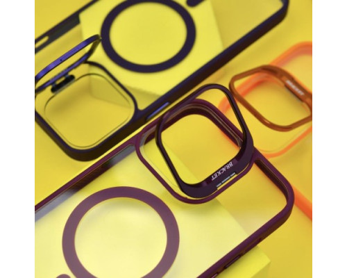 Чохол BRACKET CLEAR CAMERA LENS MAGSAFE for iPhone 14 Deep purple mag-2000001504611105411