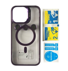 Чохол BRACKET CLEAR CAMERA LENS MAGSAFE for iPhone 14 Deep purple mag-2000001504611105411