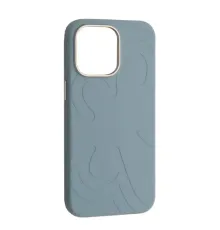 Чохол Flower Liquid Silicone Case MagSafe для iPhone 16 Pro Max Cloud Blue mag-2000001650608145868