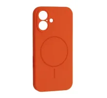 Чохол Silicone Case Full Camera Fine Ring MagSafe for iPhone 17 Orange mag-2000001652770151981