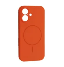 Чохол Silicone Case Full Camera Fine Ring MagSafe for iPhone 17 Orange mag-2000001652770151981