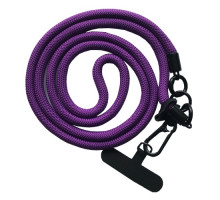 Шнурок NEW(120см) 8mm з карабіном + тримач для чохлів (універсальний) Purple mag-2000001605226140045