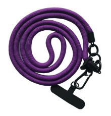 Шнурок NEW(120см) 8mm з карабіном + тримач для чохлів (універсальний) Purple mag-2000001605226140045