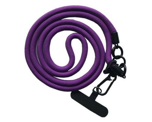 Шнурок NEW(120см) 8mm з карабіном + тримач для чохлів (універсальний) Purple mag-2000001605226140045