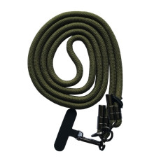 Шнурок LONG (150см) 8mm з карабіном + тримач для чохлів (універсальний) Dark green mag-2000001613429140057