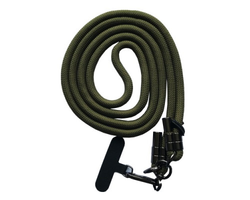 Шнурок LONG (150см) 8mm з карабіном + тримач для чохлів (універсальний) Dark green mag-2000001613429140057