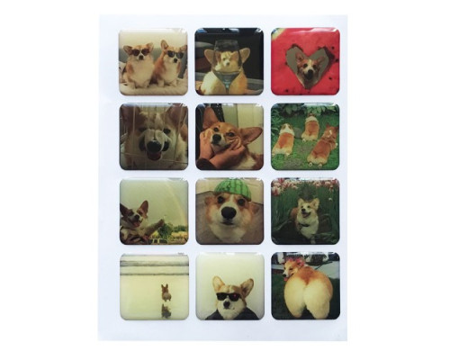 Набір наклейок 3D STICKERS Corgi 1 mag-2000001626177142136