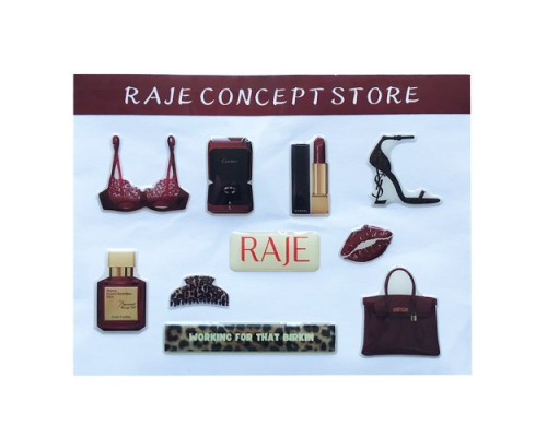 Набір наклейок 3D STICKERS Fashin style 17 mag-2000001626276142146