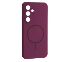 Чохол Silicone Case luxury+MagSafe for Samsung S25 Purple mag-2000001626788144542