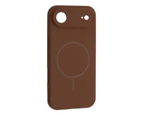 Чохол Silicone Case Full Camera Fine Ring MagSafe for iPhone 17 Air New Brown mag-2000001628386145217