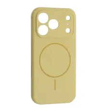 Чохол Silicone Case Full Camera Fine Ring MagSafe for iPhone 17 Pro Custard mag-2000001628584145227